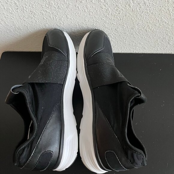 NWOT Armani Jean\'s Men\'s Black Elastic Runner Sneakers Shoes Size 8.5